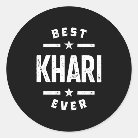 Voornaam Khari Ronde Sticker (Voorkant)