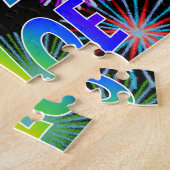 Voornaam "KHLOE", geun "HAPPY BIRTHDAY" Legpuzzel (Zijkant)