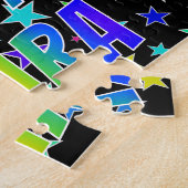 Voornaam "KIARA", geun "HAPPY BIRTHDAY" Legpuzzel (Zijkant)