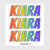 Voornaam "KIARA" w/ Fun Rainbow Coloring Sticker (Vel)