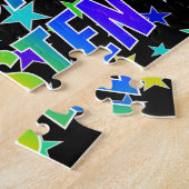 Voornaam "KRISTEN", geun "HAPPY BIRTHDAY" Legpuzzel (Zijkant)