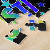 Voornaam "KRISTI", geun "HAPPY BIRTHDAY" Legpuzzel (Zijkant)