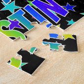 Voornaam "KRISTIN", geun "HAPPY BIRTHDAY" Legpuzzel (Zijkant)