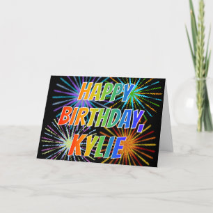 Voornaam "KYLIE" Fun "HAPPY BIRTHDAY" Kaart
