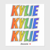 Voornaam "KYLIE" w / Fun Rainbow Coloring Sticker (Vel)