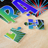 Voornaam "KYRA", vun "HAPPY BIRTHDAY" Legpuzzel (Zijkant)