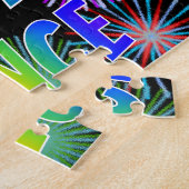 Voornaam "LANCE", afgekort "HAPPY BIRTHDAY" Legpuzzel (Zijkant)