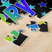 Voornaam "LARRY", geun "HAPPY BIRTHDAY" Legpuzzel (Zijkant)