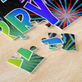 Voornaam "LARRY", geun "HAPPY BIRTHDAY" Legpuzzel (Zijkant)