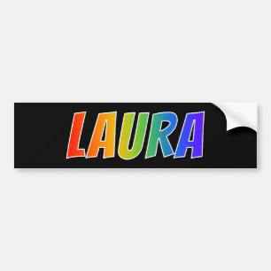 Voornaam "LAURA": De Kleuring van de Regenboog van Bumpersticker
