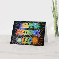 Voornaam "LEO" Fun "HAPPY BIRTHDAY"