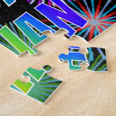 Voornaam "LILLIAN", geun "HAPPY BIRTHDAY" Legpuzzel (Zijkant)