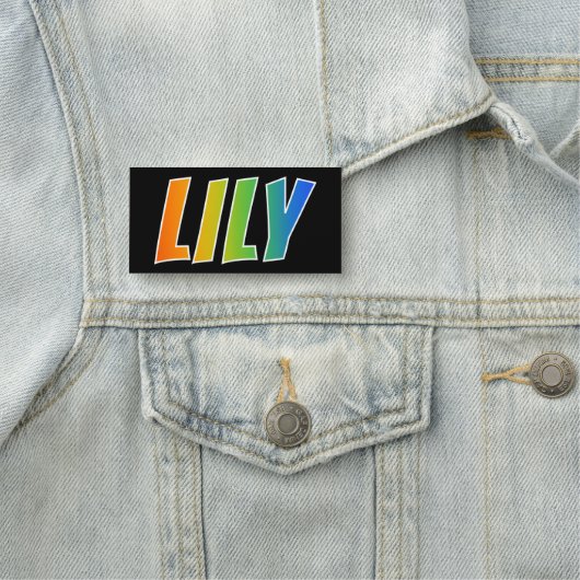 Voornaam "LILY": Fun Rainbow-kleuren Naamplaatje (In situ)