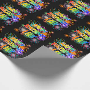 Voornaam "LILY", geun "HAPPY BIRTHDAY" Cadeaupapier