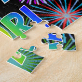 Voornaam "LORI", geun "HAPPY BIRTHDAY" Legpuzzel (Zijkant)