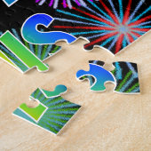 Voornaam "LUIS", vun "HAPPY BIRTHDAY" Legpuzzel (Zijkant)