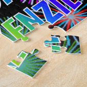 Voornaam "MACKENZIE", gedenatuurd "HAPPY BIRTHDAY" Legpuzzel (Zijkant)