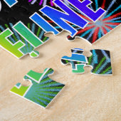 Voornaam "MADELINE", geun "HAPPY BIRTHDAY" Legpuzzel (Zijkant)