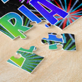 Voornaam "MARIA", geun "HAPPY BIRTHDAY" Legpuzzel (Zijkant)