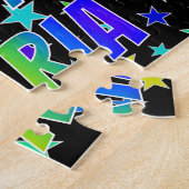 Voornaam "MARIA", geun "HAPPY BIRTHDAY" Legpuzzel (Zijkant)