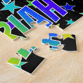 Voornaam "MARIAH", geun "HAPPY BIRTHDAY" Legpuzzel (Zijkant)