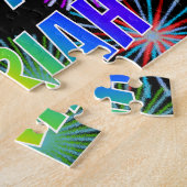 Voornaam "MARIAH", geun "HAPPY BIRTHDAY" Legpuzzel (Zijkant)