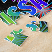 Voornaam "MARISSA", geun "HAPPY BIRTHDAY" Legpuzzel (Zijkant)