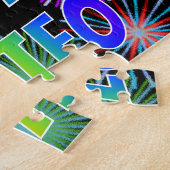 Voornaam "MATEO", geun "HAPPY BIRTHDAY" Legpuzzel (Zijkant)