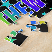 Voornaam "MATTHEW", geun "HAPPY BIRTHDAY" Legpuzzel (Zijkant)