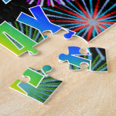 Voornaam "MAX", afgekort "HAPPY BIRTHDAY" Legpuzzel (Zijkant)