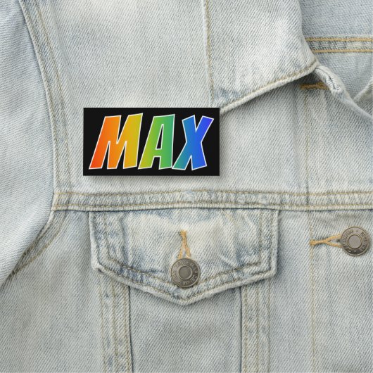 Voornaam "MAX": Fun Rainbow-kleuren Naamplaatje (In situ)