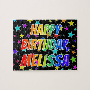 Voornaam MELISSA, Fun "HAPPY BIRTHDAY" Legpuzzel