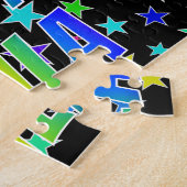 Voornaam "MILA", geun "HAPPY BIRTHDAY" Legpuzzel (Zijkant)