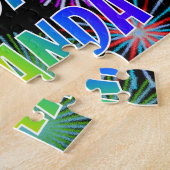 Voornaam "MIRANDA", geun "HAPPY BIRTHDAY" Legpuzzel (Zijkant)