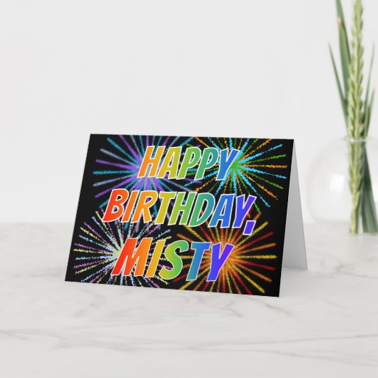 Voornaam "MISTY" Fun "HAPPY BIRTHDAY" Kaart (Voorkant)
