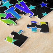 Voornaam "MISTY", geun "HAPPY BIRTHDAY" Legpuzzel (Zijkant)