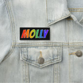 Voornaam "MOLLY": Fun Rainbow-kleuren Naamplaatje (In situ)