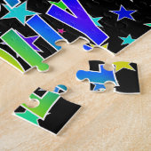 Voornaam "MOLLY", geun "HAPPY BIRTHDAY" Legpuzzel (Zijkant)