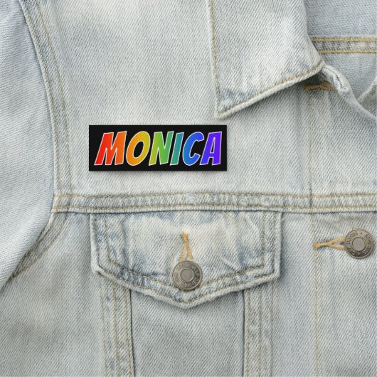 Voornaam "MONICA": Fun Rainbow-kleuren Naamplaatje (In situ)