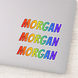 Voornaam "MORGAN" w/ Fun Rainbow Coloring Sticker