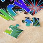 Voornaam "NANCY", geun "HAPPY BIRTHDAY" Legpuzzel (Zijkant)