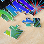 Voornaam "NAOMI", geun "HAPPY BIRTHDAY" Legpuzzel (Zijkant)