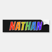 Voornaam "NATHAN": Fun Rainbow-kleuren