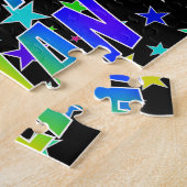 Voornaam "NOLAN", geun "HAPPY BIRTHDAY" Legpuzzel (Zijkant)