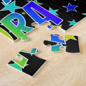 Voornaam "NORA", geun "HAPPY BIRTHDAY" Legpuzzel (Zijkant)