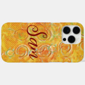 Voornaam | Oranje Grunge Artistic Circle Pattern Case-Mate iPhone Case (Achterkant (horizontaal))