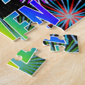 Voornaam "OWEN", geun "HAPPY BIRTHDAY" Legpuzzel (Zijkant)