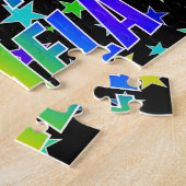 Voornaam "PAMELA", geun "HAPPY BIRTHDAY" Legpuzzel (Zijkant)