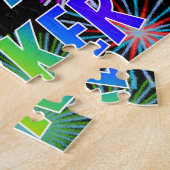 Voornaam "PARKER", afgekort "HAPPY BIRTHDAY" Legpuzzel (Zijkant)