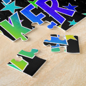 Voornaam "PARKER", geun "HAPPY BIRTHDAY" Legpuzzel (Zijkant)